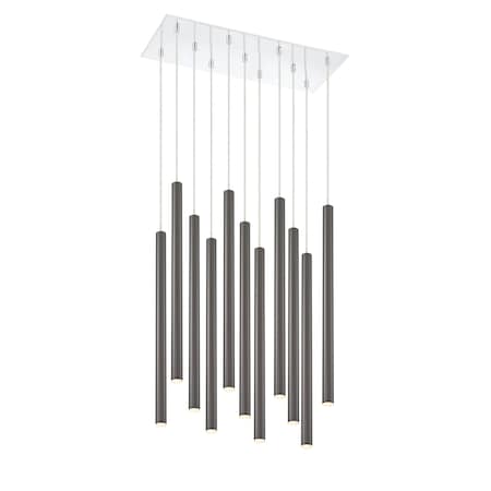 Z-Lite Forest 11 Light Island/Billiard, Chrome & Pearl Black 917MP24PBL-LED-11LCH